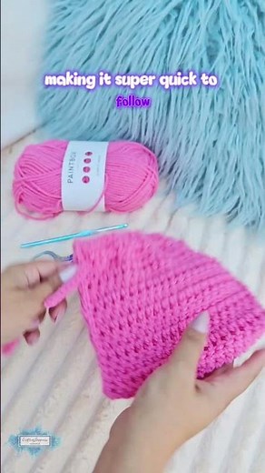 Beginner Crochet Drawstring Makeup Pouch #crochet