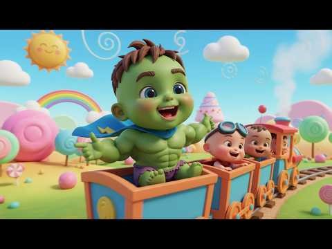 Superhero Train Adventure – Hulk Baby | kids nursery rhymes | Baby Song, Train & Superhero Fun 🚂💚🦸