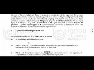 MLIS || MLIP-002 || Synopsis || Project Work || Handbook || IGNOU