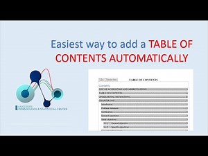 Adding a Table of contents to a word document in 3 minutes