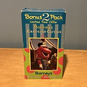 Barney Home Video Bonus 2 Pack VHS Exercise Circus Parade of Numbers English | eBay