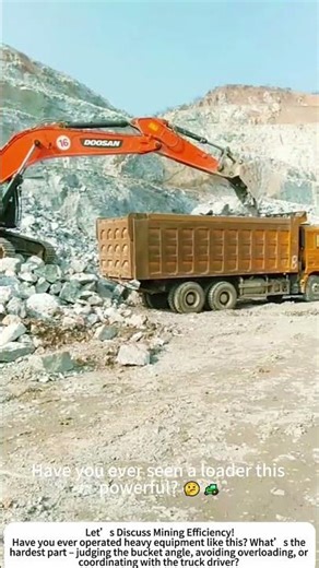 Excavator Loading Ore – Giant Bucket, Steady Hand, Full Truck! 🚜⛏️