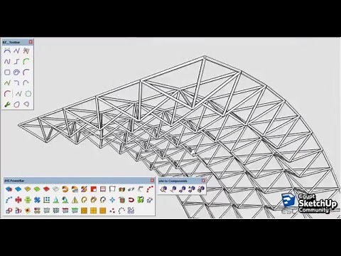 Space truss modeling | SketchUp |