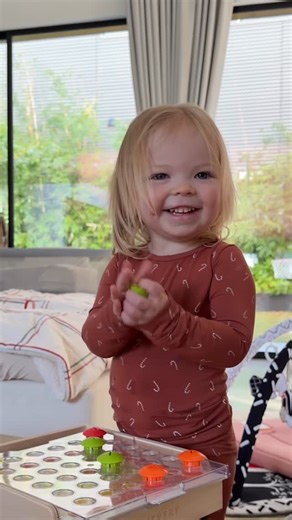Kay and Tay Dudley on Instagram: "Ellie’s happy dance at the end! 😂❤️ backstory ::: Ellie got a toy package with learning toys! The box has toys specifically for 2 year olds. So it is games and toys that she can use right now to learn new skills! She was so excited when kay walked in with the box. When we opened it there were so many fun things for her to try! We played and Ellie was so happy! 🥹 She is so big now and plays so well with all of the learning toys! I am so glad she loves them and