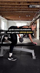 Ahhh, this UPPER BODY from this weeks weekly workout plan was KILLER 🥵 NOTE: all “no bench” or easier exercises are listed in the app programming under “alternate exercises” ! Here’s a variation of the giant 30-minute workout from inside the app 📲 #armday #dumbbellworkout #homeworkout #athomeworkouts #workoutroutine #dumbbells | Movement With Julie