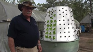 4.6K views · 178 reactions | Here's an ingenious aquaponics system that turns with the flowing water current in the fish tank. It has no mechanical moving parts. It harnesses very little energy. It allows for more plants to be grown by going vertical and most importantly, it allows all the plants to have equal access to the sun! Carousel aquaponics! What do you think of this idea? | Murray Hallam's Practical Aquaponics | Facebook