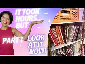 PART 1: Craft Room MAKEOVER ✨ | Fabric Stash Organization Ideas