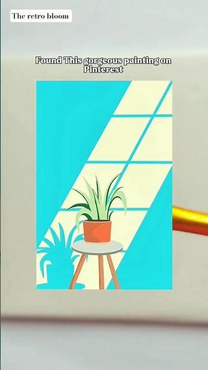 Pinterest Inspired Acrylic Painting | Aesthetic & Minimal Art Recreation (Part 1) #shorts