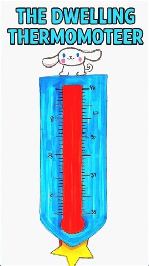 DIY CUTE Paper THERMOMETER #shortsfeed #youtubeshorts #shortvideo #diy #art #artandcraft