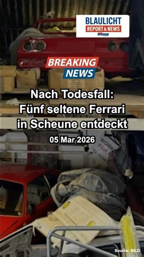 Following a death: Five rare Ferraris discovered in a barn! #ferrari