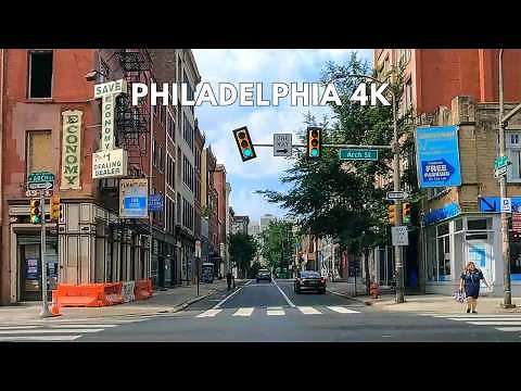 Philadelphia Old City 4K Driving Tour | Drive Through Historic Philly