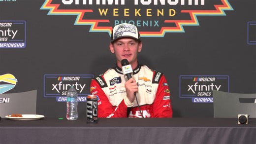 Jesse Love is speaking to reporters after capturing the 2025 NASCAR Xfinity Series Championship! Listen in! | NASCAR