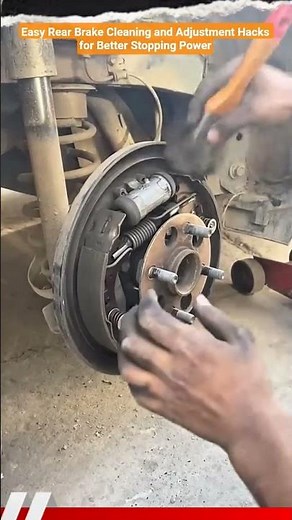 Easy Rear Brake Cleaning and Adjustment Hacks for Better Stopping Power #shorts #mechanic #popular