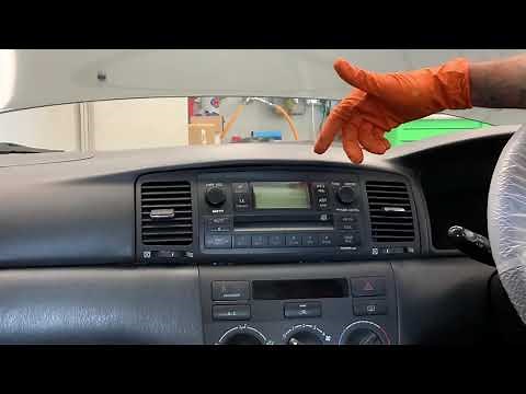 Toyota Corolla 2005 stereo surround removal e12