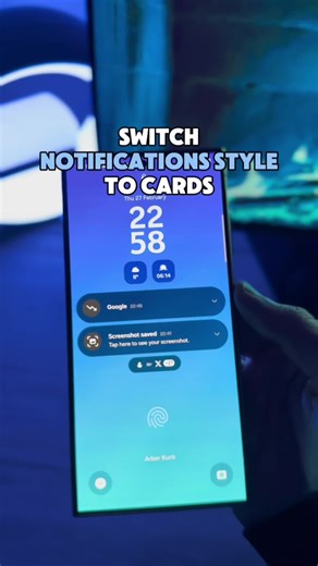 Switch Samsung Galaxy Notifications to Card Style