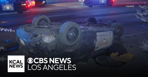 2 officers injured in violent freeway crash in Willowbrook