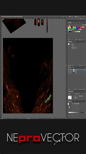 Simple fire sparks effect #illustrator #tutorial #art #adobe #sparks #vector #fire