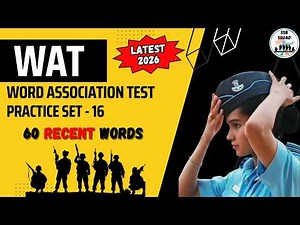 WAT Practice Set - 16 | SSB Interview | Word Association Test | SSB Squad