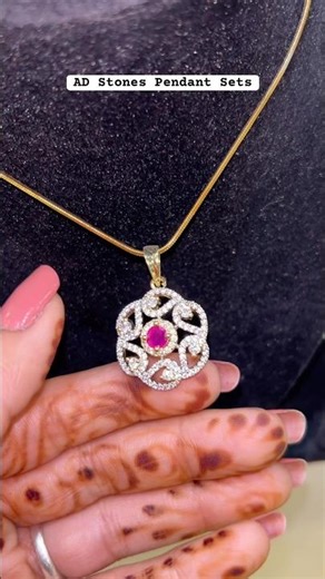 AD stones Pendant set collection!#pendant #adstonenecklace #jewellery #necklace #viral #shorts