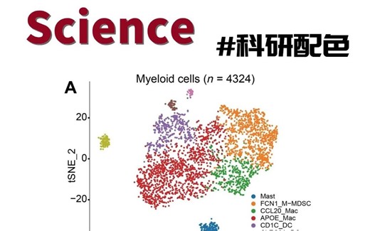 久违的科研配色系列，本期散点图为主，其实不是低饱和才显得高级，有时候适当选择亮眼的高饱和，能有醒目清晰的突出效果。
