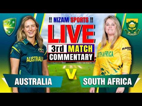 🔴Live: Australia vs South Africa | 3rd Match | Live Cricket Score & Commentary