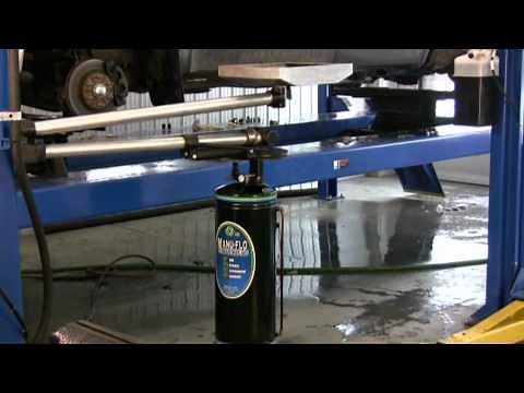 Fast & Quick Oil Change on Car Hoist