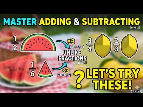 Addition and Subtraction of Fractions Master of adding and subtracting unlike fractions