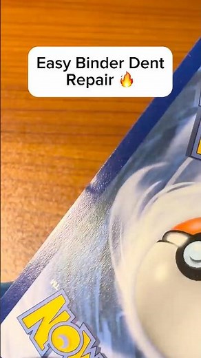 Easy Binder Dent Repair on a Pokemon Card! #pokemon #pokémon #pokemoncards #cardrepair #pokemontcg