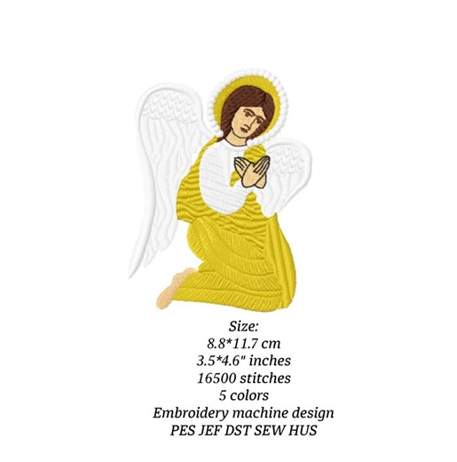 Angel Embroidery Machine Design, Religious Motif, Church Embroidery, Angel Ornament, PES JEF DST - Etsy