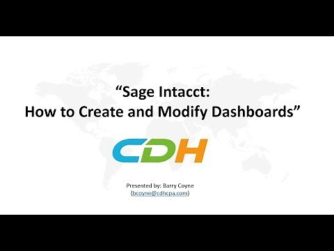Sage Intacct: How to Create and Modify Dashboards