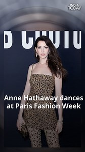 24K views · 45 reactions | Anne Hathaway went viral for dancing at Paris Fashion Week. Watch the video here. #AnneHathaway #ParisFashionWeek #ViralVideo | India Today | Facebook