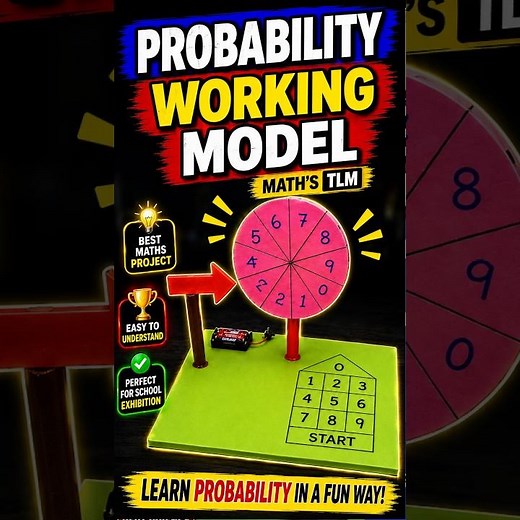probability maths working model for exhibition - maths tlm - maths project | howtofunda