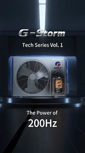 GREE 200Hz Tech Series Vol. 1｜The Power of 200Hz Most air conditioners run within 15–120Hz. G-Storm's ultra high-speed compressor reaches 1–200Hz. Higher efficiency. Wider performance range. Faster response. This is the ultra high-speed foundation behind G-Storm. Because 200Hz changes everything. #GREE #GStorm #200Hz #CompressorEngine #TechInnovation #Fastisfaster | Gree Global