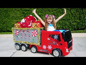 Diana Helps Santa delivering Christmas presents