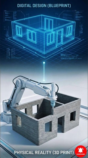 seperti inilah proses pembuatan rumah menggunalan teknologi canggih. #shorts