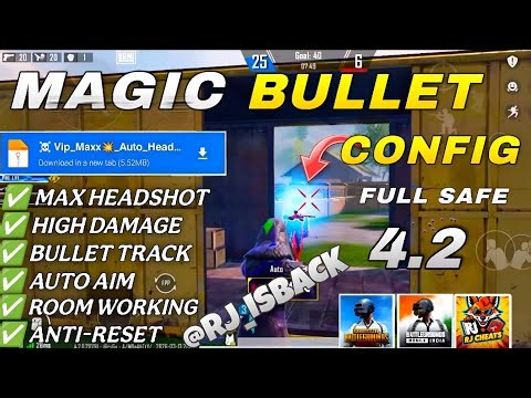 BGMI 4.2 🔥MAGIC BULLET TRACKING AUTOHEADSHOT CONFIG FILE |HIGH DAMAGE AIMBOT CONFIG BGMI 4.2