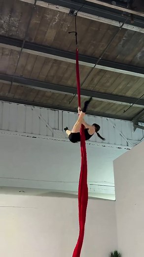Aerial Silks Performance: Stunning Red Silk Sequence