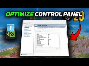 Optimize NVIDIA Control Panel for MAX FPS in Fortnite!!