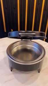 2 Pack 6.8 Qt Matte Black Chafing Dish Buffet Set with Big Visible Window, Round Stainless Steel Buffet Servers and Warmers for Catering, Parties, Hotels and Weddings (Black) 2 Pack Set
