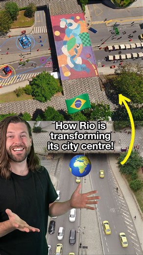 Sam | Sustainable Living on Instagram: "Why did Brazil turn a downtown street into a festival with dance, football, and free plants? The City of Rio temporarily transformed Avenida Chile, in downtown Rio De Janeiro, by closing it to traffic, and replacing it with over 60 food and craft stalls, music and dance performances, football skills classes, and nature, to show how the Avenue could be changed to put community, health and clean air first! This is because Rio is planning to deliver Brazil’s