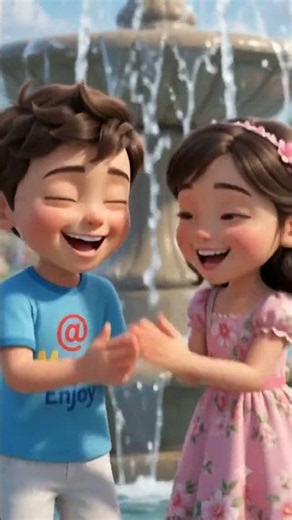 Fountain Dance Adventure! 💃 | Fun Kids Cartoon #Shorts