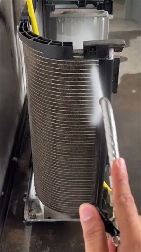 AC Fin Cleaning​. #ACcleaning #outdoor #hvac