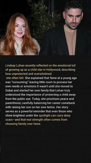 The Star Who Shared Her Child Stardom PainLindsay Lohan, Bader Shammas