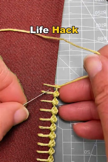 Perfect Overlock Stitch Using Needlework #OverlockStitch #DenseStitching #HandOverlock #OverlockByHand