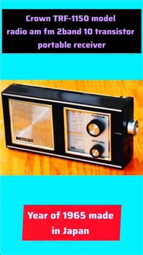 vintage Deluxe receiver Crown TRF-1150A 2 band FM transistor receiver#video viral#song viral