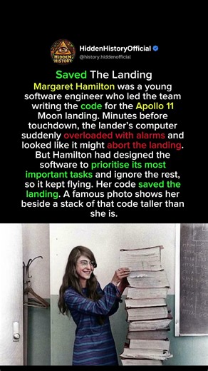 The Woman Whose Code Saved The Moon Landing #history