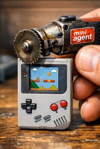 Mini Chainsaw vs Handheld Gaming Console 😱 Who Wins?!