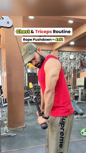 Chest & Triceps Routine💪🏻 #chestworkout #chestday #tricepsworkout #workout #shorts