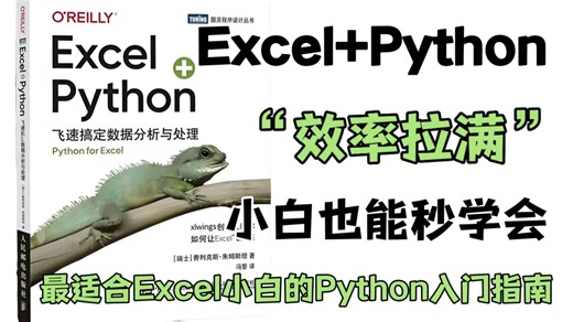 《Excel+Python飞速搞定数据分析与处理》这简直是最适合Excel小白的Python入门指南，看不懂你打我！