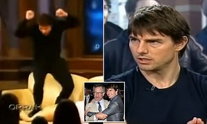 Tom Cruise leaps on Oprah's couch in 2005 interview